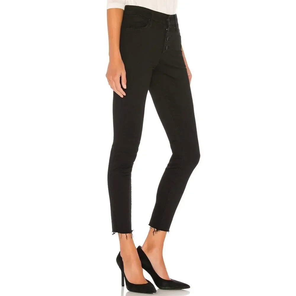 MOTHER The Pixie Ankle Fray Skinny Jeans in Not Guilty size 28